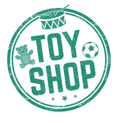 Toy Shop Grunge Rubber Stamp