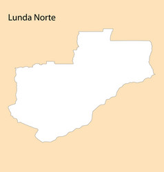 High Quality Map Of Lunda Norte Is A Region