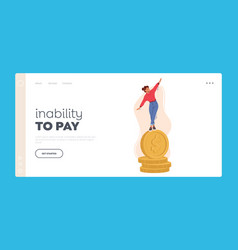 Inability To Pay Landing Page Template Financial