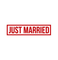 Just Married Rubber Stamp Seal