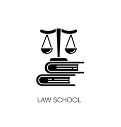 Law School Black Glyph Icon