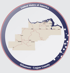 Map Logan County In Arkansas