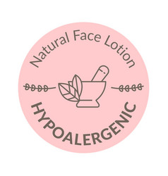 Natural Face Lotion Hypoallergenic Ingredients