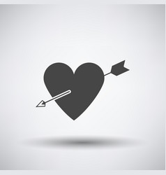 Pierced heart by arrow icon Royalty Free Vector Image