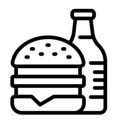 Burger Fast Food Icon Outline Student Club