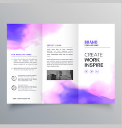 Elegant Watercolor Trifold Brochure Design