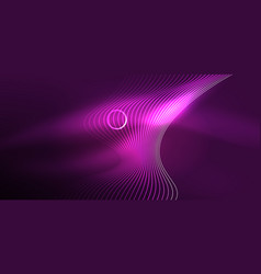 Neon Lines And Waves Abstract Background Techno