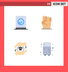 Pack 4 Creative Flat Icons Office Appraisal