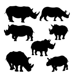 Rhinoceros Animal Silhouettes