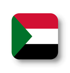 Rounded Square Flag Of Sudan