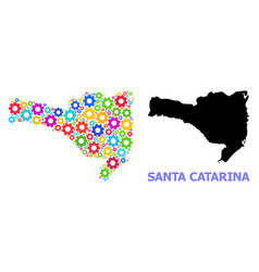 Service Mosaic Map Santa Catarina State