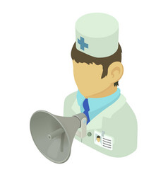 Surgeon Speech Icon Isometric Male