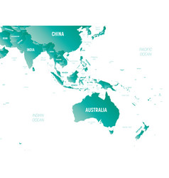 Australia And Southeast Asia Detailed Political