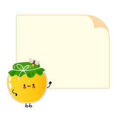 Cute Funny Jar Of Honey Poster Character Hand