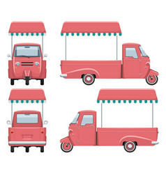 Pink Food Truck Template Side Front Back View