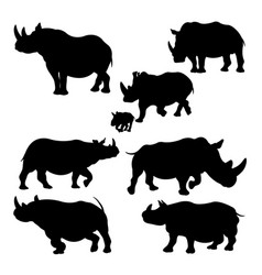 Rhinoceros Mammal Animal Silhouettes