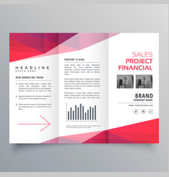 Clean Red Trifold Business Brochure Design