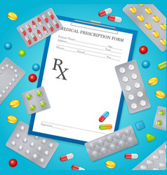 Drug Prescription Medical Background Poster