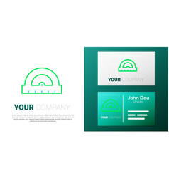 Line Protractor Grid For Measuring Degrees Icon