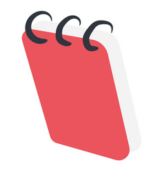 Red Notebook Flat