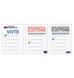 Russia Elections Voting Ballot Mockup