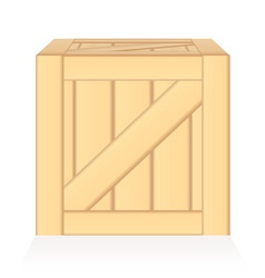Wood box isolated Royalty Free Vector Image - VectorStock