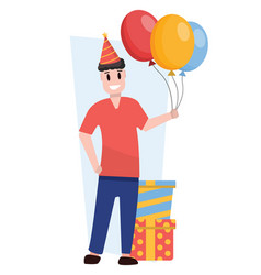 Birthday Character Happy Funny Cartoon Male