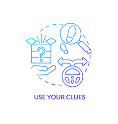 Use Clues Blue Gradient Concept Icon