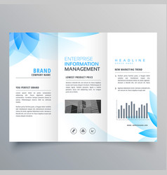 Abstract Blue Flower Style Business Brochure