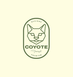 Head Coyote Dog Forest Beast Polygon Lines