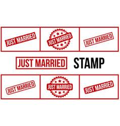 Just Married Rubber Stamp Set