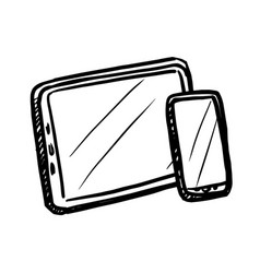 Phone And Tablet On White Background