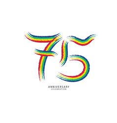 75 Years Anniversary Celebration Logotype