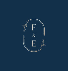 Fe Wedding Invitational Floral Initial Concept