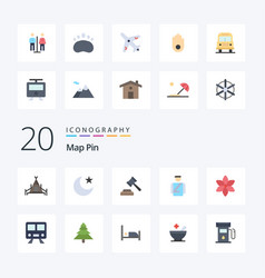 20 Map Pin Flat Color Icon Pack Like Homestay