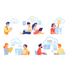 Cloud Technology With People And Business Team