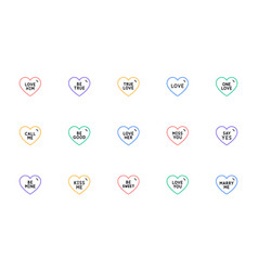 Sweet Heart Line Icons Sweetheart For Valentines