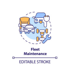 Fleet Maintenance Multi Color Concept Icon