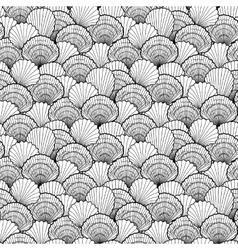 Graphic Seashells Pattern Vector Image