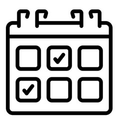 Student Club Calendar Icon Outline Study