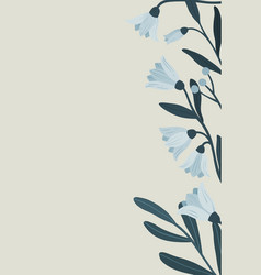 Blue Botanical Copy Space On A Gray Background