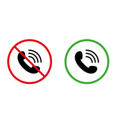 Handset Call Black Silhouette Icon Set No Receive