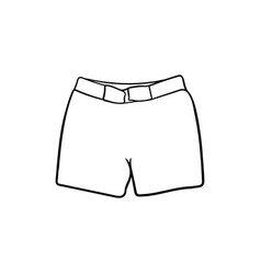 Short Pants Swimsuit Line Simple Design