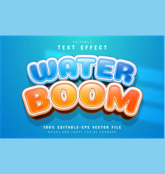 Water Boom Cartoon Style Text Effect