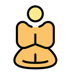 Balance Meditation Icon Flat