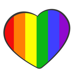 Heart In Colors Of The Lgbt Rainbow Flag