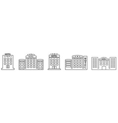 Hotel Line Icon Set