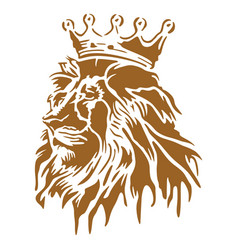 King Lion Face Printable Stencil Art