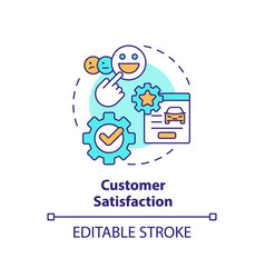 Customer Satisfaction Multi Color Concept Icon