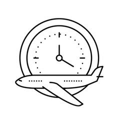 Flight Hours School Line Icon